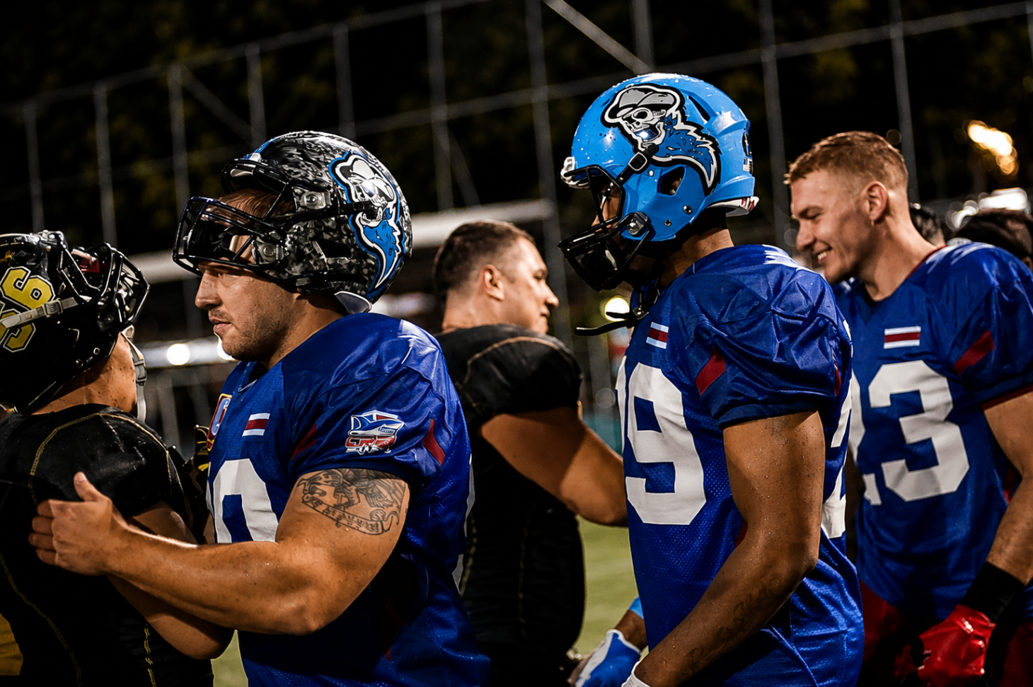 Costa Rica Sharks players greeting opponents after the game